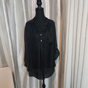 Ellison Black Sheer Blouse